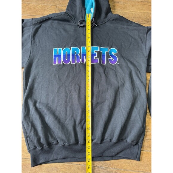 VTG Charlotte Hornets Starter Hoodie NWT XL Embroidered 90s NBA Fleece Sweatshir - Picture 6 of 7